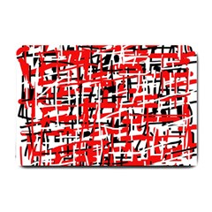 Red, white and black pattern Small Doormat 