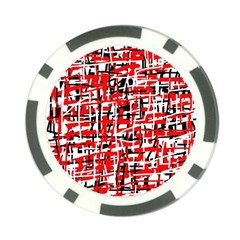 Red, white and black pattern Poker Chip Card Guards