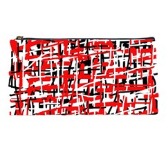 Red, white and black pattern Pencil Cases