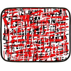 Red, white and black pattern Double Sided Fleece Blanket (Mini) 