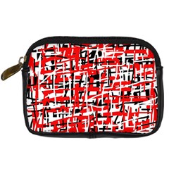 Red, white and black pattern Digital Camera Cases