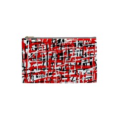 Red, white and black pattern Cosmetic Bag (Small) 