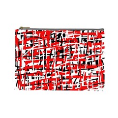 Red, white and black pattern Cosmetic Bag (Large) 