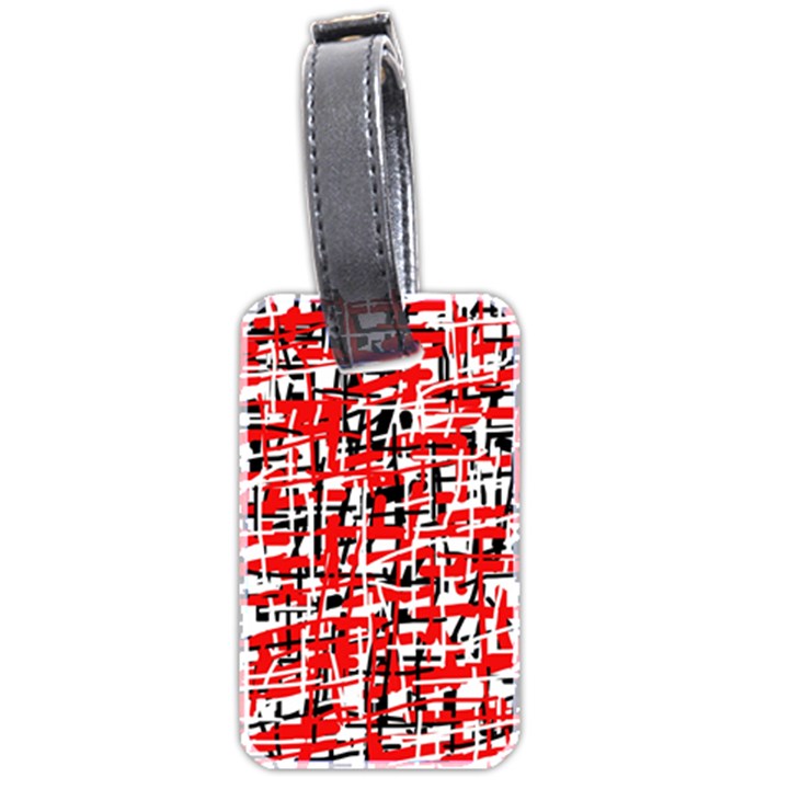 Red, white and black pattern Luggage Tags (Two Sides)