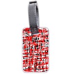 Red, white and black pattern Luggage Tags (Two Sides) Back