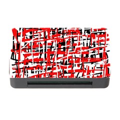 Red, white and black pattern Memory Card Reader with CF