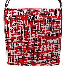 Red, white and black pattern Flap Messenger Bag (S)