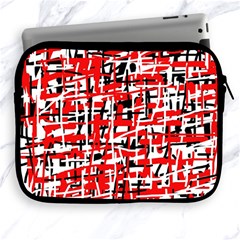 Red, white and black pattern Apple iPad 2/3/4 Zipper Cases