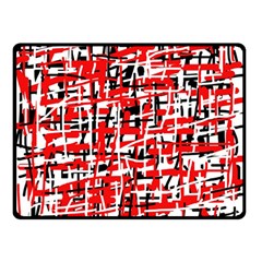 Red, white and black pattern Double Sided Fleece Blanket (Small) 