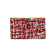 Red, white and black pattern Cosmetic Bag (XS)