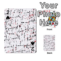 Red, White And Black Pattern Playing Cards 54 Designs 