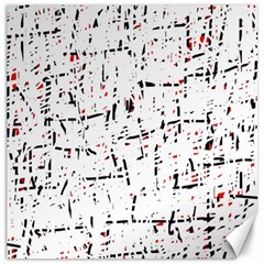 Red, White And Black Pattern Canvas 16  X 16   by Valentinaart