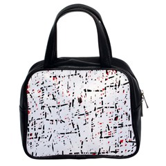 Red, White And Black Pattern Classic Handbags (2 Sides) by Valentinaart