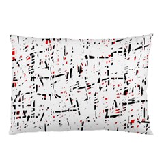 Red, White And Black Pattern Pillow Case by Valentinaart