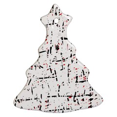 Red, White And Black Pattern Christmas Tree Ornament (2 Sides)