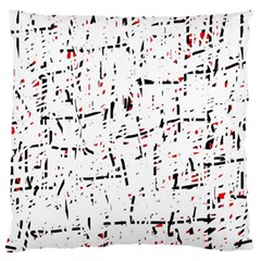 Red, White And Black Pattern Large Cushion Case (one Side) by Valentinaart