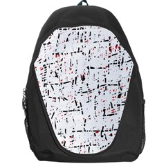 Red, White And Black Pattern Backpack Bag by Valentinaart