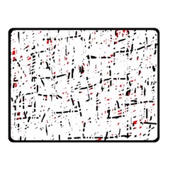 Red, White And Black Pattern Double Sided Fleece Blanket (small) 