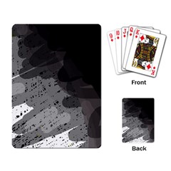 Black And Gray Pattern Playing Card by Valentinaart