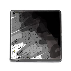 Black And Gray Pattern Memory Card Reader (square) by Valentinaart