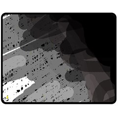 Black And Gray Pattern Fleece Blanket (medium) 