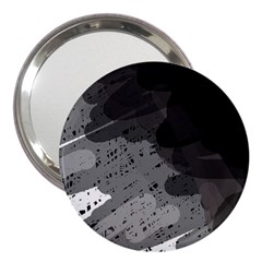 Black And Gray Pattern 3  Handbag Mirrors by Valentinaart