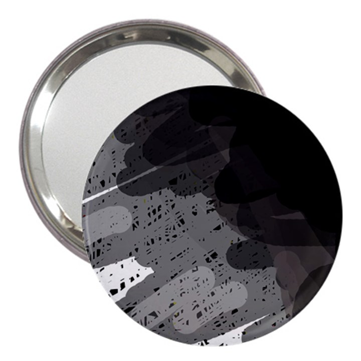 Black and gray pattern 3  Handbag Mirrors