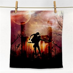 Dancing In The Night With Moon Nd Stars Face Towel by FantasyWorld7