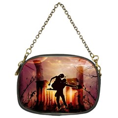 Dancing In The Night With Moon Nd Stars Chain Purses (one Side)  by FantasyWorld7