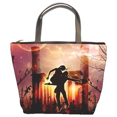 Dancing In The Night With Moon Nd Stars Bucket Bags by FantasyWorld7