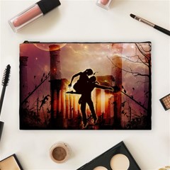 Dancing In The Night With Moon Nd Stars Cosmetic Bag (large)  by FantasyWorld7