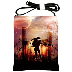 Dancing In The Night With Moon Nd Stars Shoulder Sling Bags by FantasyWorld7