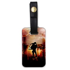 Dancing In The Night With Moon Nd Stars Luggage Tags (one Side)  by FantasyWorld7