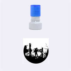 Dancing In The Night With Moon Nd Stars Rubber Round Stamps (small) by FantasyWorld7