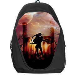 Dancing In The Night With Moon Nd Stars Backpack Bag by FantasyWorld7