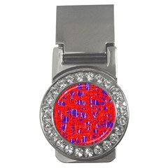 Blue And Red Pattern Money Clips (cz)  by Valentinaart