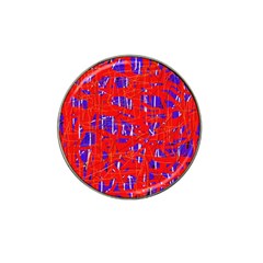 Blue And Red Pattern Hat Clip Ball Marker (10 Pack) by Valentinaart