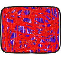 Blue And Red Pattern Fleece Blanket (mini)