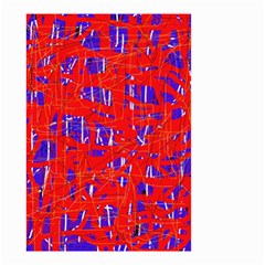 Blue And Red Pattern Small Garden Flag (two Sides)