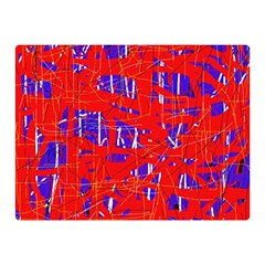 Blue And Red Pattern Double Sided Flano Blanket (mini) 