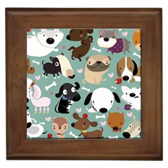 Dog Pattern Framed Tiles