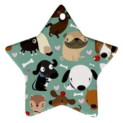 Dog Pattern Ornament (star) 