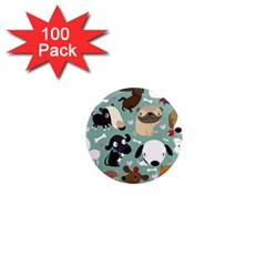 Dog Pattern 1  Mini Magnets (100 Pack) 