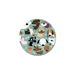 Dog Pattern Golf Ball Marker (10 Pack)