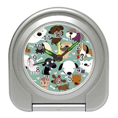 Dog Pattern Travel Alarm Clocks by Mjdaluz