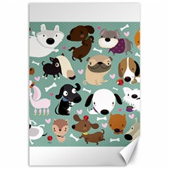 Dog Pattern Canvas 12  X 18  