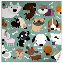 Dog Pattern Canvas 16  X 16  