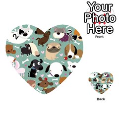 Dog Pattern Playing Cards 54 (heart) 