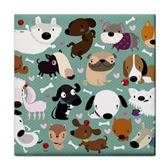 Dog Pattern Face Towel by Mjdaluz