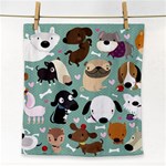 Dog Pattern Face Towel Front